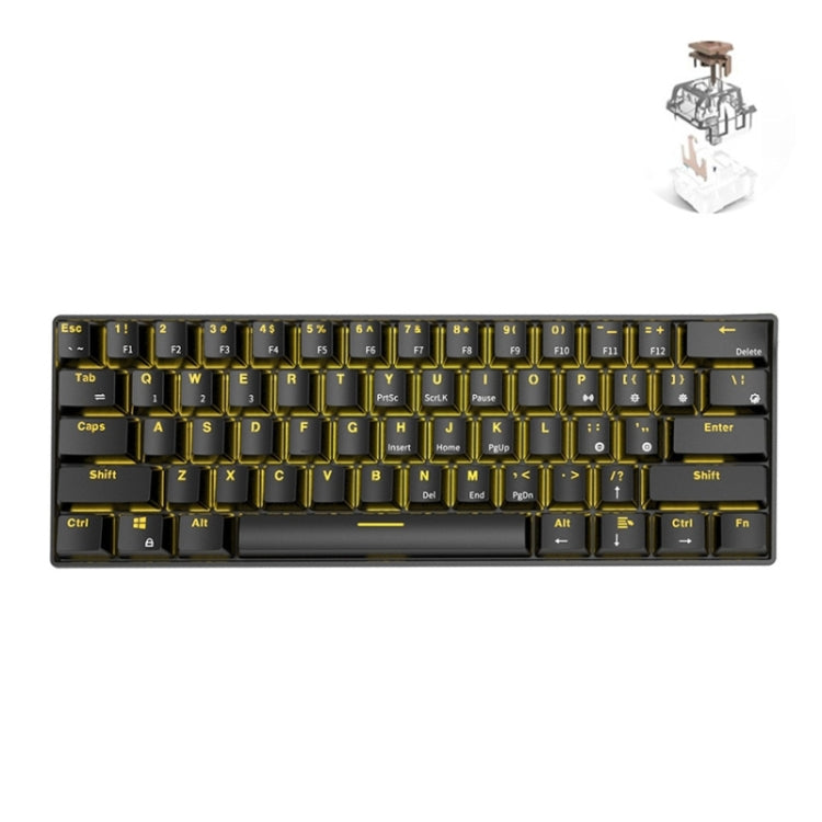 RK61 61 Tasten Bluetooth / kabellose Dual-Mode-Tablet-Mobile-Gaming-Mechanische Tastatur, Kabellänge: 1,5 m, Tea Shaft, Green Shaft, Red Shaft