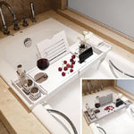 Multifunctional Telescopic Shelf Toilet Bath Tablet Phone Holder Bathroom Bathtub Holder Rack, Single Box, Double Box