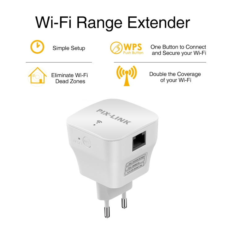 PIXLINK WR12 300Mbps WIFI Signalverstärker Verbesserter Repeater, EU Stecker, UK Stecker, US Stecker, AU Stecker