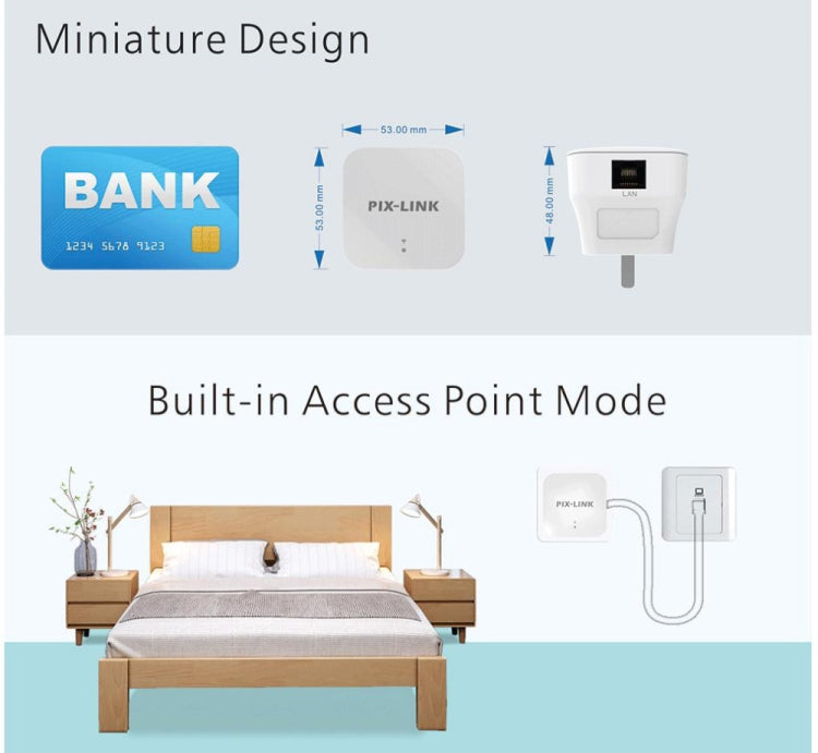 PIXLINK WR12 300Mbps WIFI Signalverstärker Verbesserter Repeater, EU Stecker, UK Stecker, US Stecker, AU Stecker