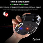 FREEDOM-WOLF X8 2400 DPI 6 Tasten 2,4G Kabelloses Laden Leise Leuchtende Gaming-Maus, X8 Schwarz, X8 Metallgrau, X8 Sternenschwarz