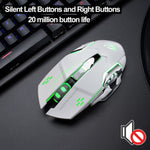 FREEDOM-WOLF X8 2400 DPI 6 Tasten 2,4G Kabelloses Laden Leise Leuchtende Gaming-Maus, X8 Schwarz, X8 Metallgrau, X8 Sternenschwarz