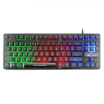 ZIYOULANG K16 87-Tasten Gaming-Notebook-Tastatur mit farbiger Mixed-Light-Beleuchtung, Kabellänge: 1,5 m, K16