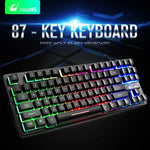 ZIYOULANG K16 87-Tasten Gaming-Notebook-Tastatur mit farbiger Mixed-Light-Beleuchtung, Kabellänge: 1,5 m, K16