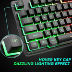 ZIYOULANG K16 87-Tasten Gaming-Notebook-Tastatur mit farbiger Mixed-Light-Beleuchtung, Kabellänge: 1,5 m, K16