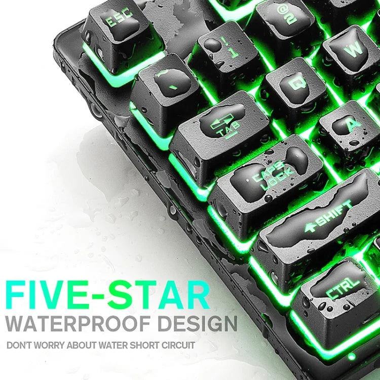 ZIYOULANG K16 87-Tasten Gaming-Notebook-Tastatur mit farbiger Mixed-Light-Beleuchtung, Kabellänge: 1,5 m, K16