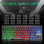 ZIYOULANG K16 87-Tasten Gaming-Notebook-Tastatur mit farbiger Mixed-Light-Beleuchtung, Kabellänge: 1,5 m, K16