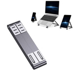 Metall Laptop-Ständer Computer-Kühlung Faltbar Mini Flacher Erhöhter Halter, Grau, Silber