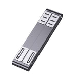 Metall Laptop-Ständer Computer-Kühlung Faltbar Mini Flacher Erhöhter Halter, Grau, Silber