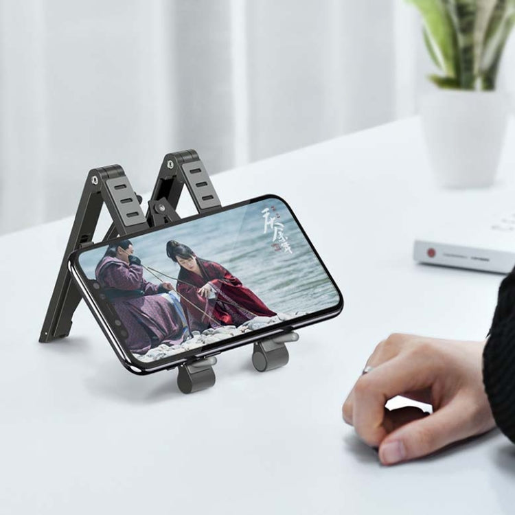 Metall Laptop-Ständer Computer-Kühlung Faltbar Mini Flacher Erhöhter Halter, Grau, Silber