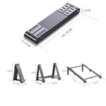 Metall Laptop-Ständer Computer-Kühlung Faltbar Mini Flacher Erhöhter Halter, Grau, Silber