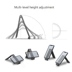 Metall Laptop-Ständer Computer-Kühlung Faltbar Mini Flacher Erhöhter Halter, Grau, Silber