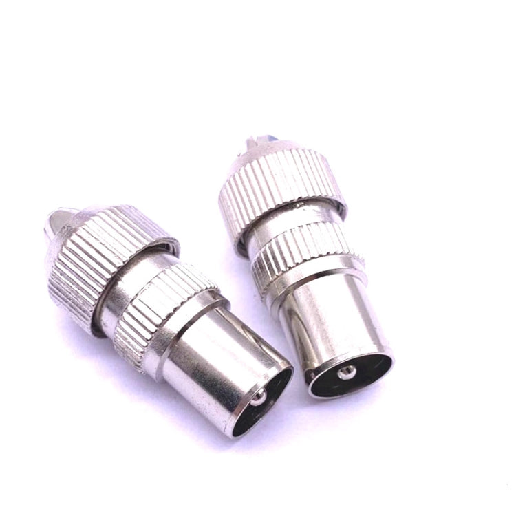 50 Stück Metallantenne TV-Stecker Video Radiofrequenz-Kabelstecker RF Männlicher Kopf