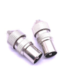 50 Stück Metallantenne TV-Stecker Video Radiofrequenz-Kabelstecker RF Männlicher Kopf