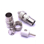 50 Stück Metallantenne TV-Stecker Video Radiofrequenz-Kabelstecker RF Männlicher Kopf