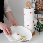 Küche Vertikale Massivholz-Rollenpapierhalterung, kleiner Blumen-Faulpapierhalter, Vertikal-Papierhalter