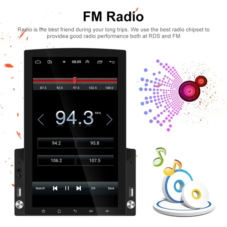 9,7 Zoll Vertikaler Bildschirm HD 2,5D Glas Auto MP5 Player Android Navigation All-in-one Gerät, Standard, Standard+4 Lichtkamera, Standard+8 Lichtkamera, Standard+12 Lichtkamera