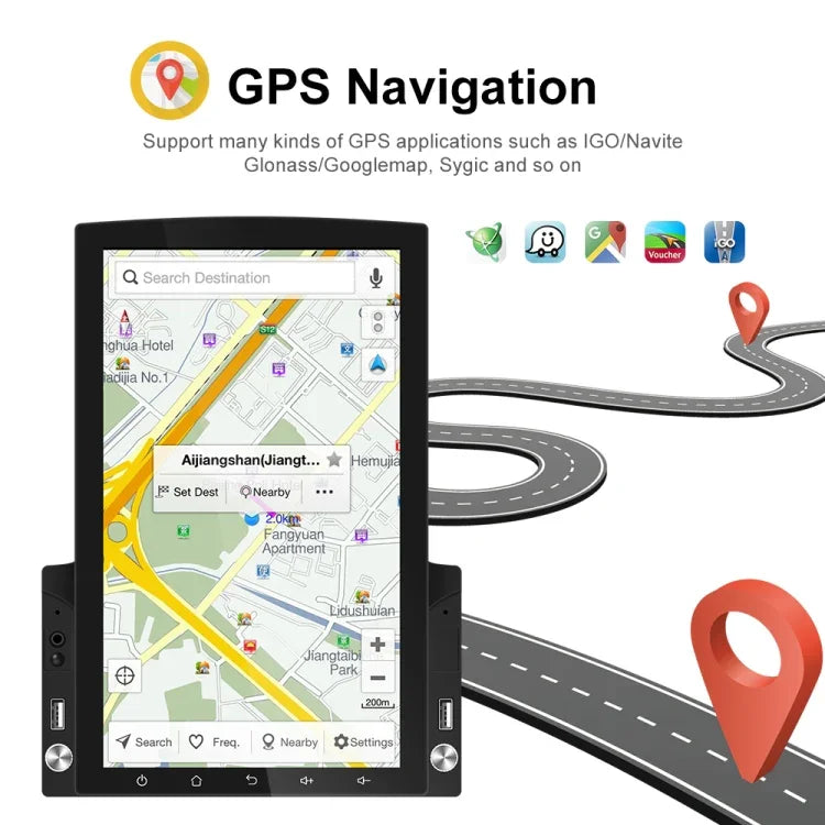 9,7 Zoll Vertikaler Bildschirm HD 2,5D Glas Auto MP5 Player Android Navigation All-in-one Gerät, Standard, Standard+4 Lichtkamera, Standard+8 Lichtkamera, Standard+12 Lichtkamera