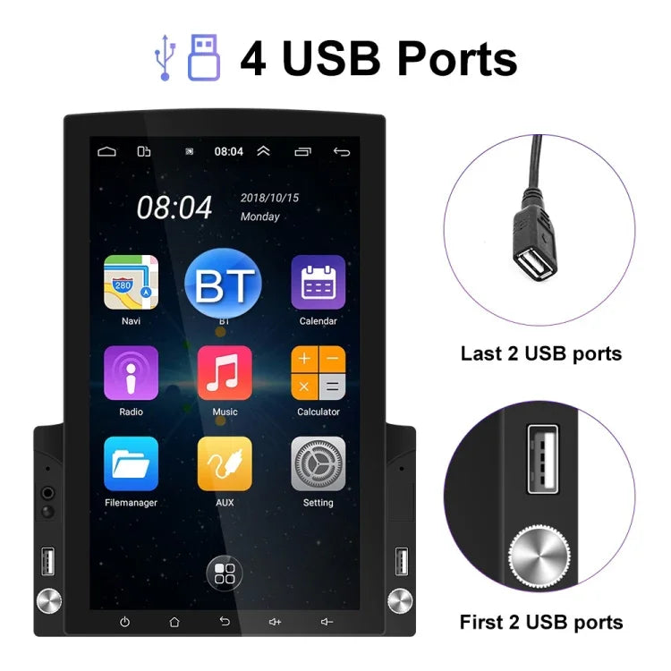 9,7 Zoll Vertikaler Bildschirm HD 2,5D Glas Auto MP5 Player Android Navigation All-in-one Gerät, Standard, Standard+4 Lichtkamera, Standard+8 Lichtkamera, Standard+12 Lichtkamera