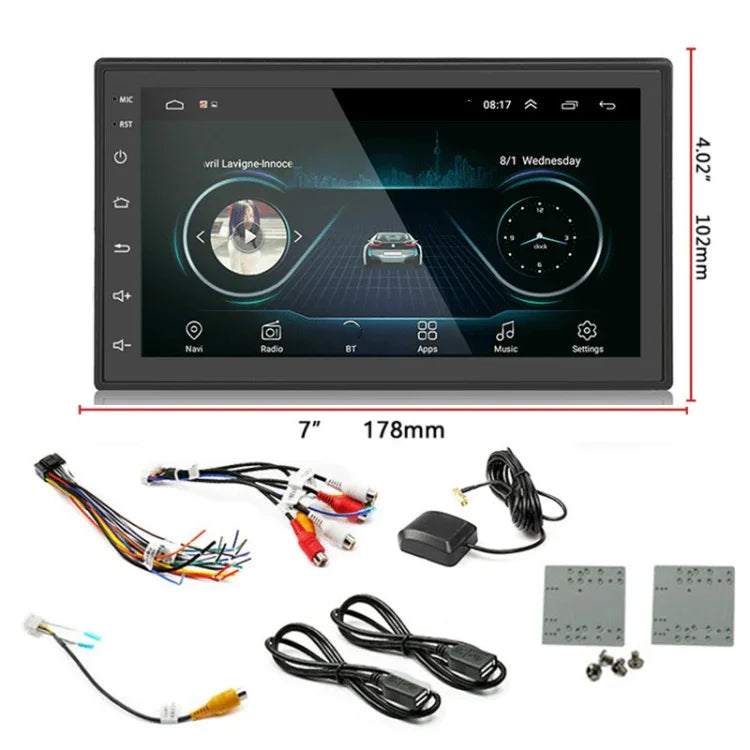 Auto 7 Zoll Universeller Android Navigations MP5 Player GPS Bluetooth Auto Navigation All-in-one, Standard +4 Lichtkamera, Standard +8 Lichtkamera