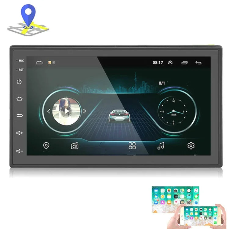 Auto 7 Zoll Universeller Android Navigations MP5 Player GPS Bluetooth Auto Navigation All-in-one, Standard +4 Lichtkamera, Standard +8 Lichtkamera