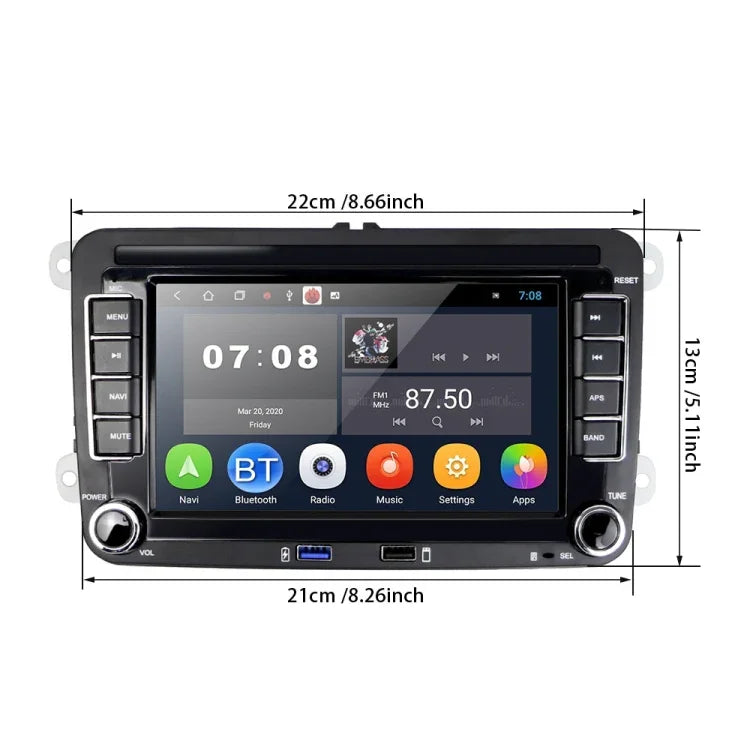 Passend für Volkswagen 7-Zoll Auto Multimedia Player Navigation Bluetooth Rückfahr Integriertes Gerät Android 10.0, 1+16G, 2+16G, 2+32G