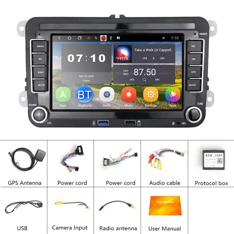 Passend für Volkswagen 7-Zoll Auto Multimedia Player Navigation Bluetooth Rückfahr Integriertes Gerät Android 10.0, 1+16G, 2+16G, 2+32G