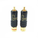 2 Stück WBT-0144 RCA Lotus Stecker AV Audio- und Video-Stecker