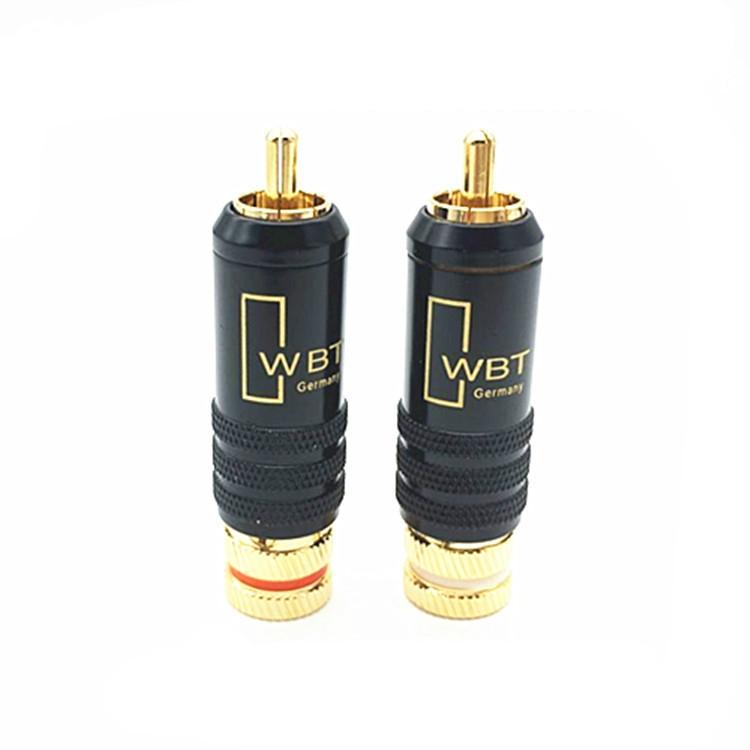 2 Stück WBT-0144 RCA Lotus Stecker AV Audio- und Video-Stecker