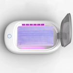 HE01 Sterilisationsbox, Handy-Desinfektionsbox, UVC-Ultraviolett-Sterilisationslampe, grauer Deckel, dunkelgrüner Deckel
