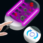 HE01 Sterilisationsbox, Handy-Desinfektionsbox, UVC-Ultraviolett-Sterilisationslampe, grauer Deckel, dunkelgrüner Deckel