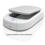 HE01 Sterilisationsbox, Handy-Desinfektionsbox, UVC-Ultraviolett-Sterilisationslampe, grauer Deckel, dunkelgrüner Deckel