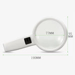 Handliches HD-Leselicht mit LED-Licht Leselupe und Wartungsvergrößerungsglas für Senioren, 95mm 10-fach, 110mm 30-fach Doppel-Linse