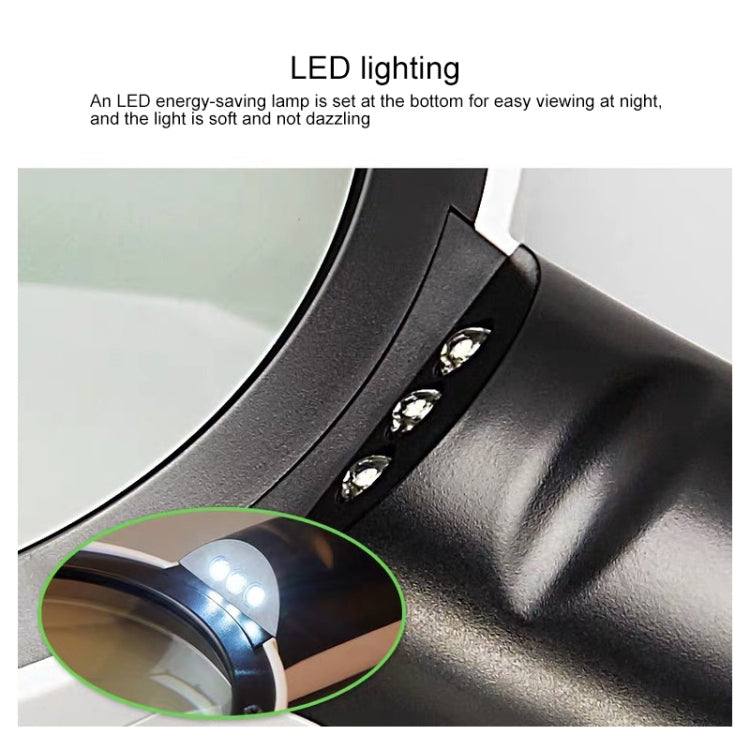 Handliches HD-Leselicht mit LED-Licht Leselupe und Wartungsvergrößerungsglas für Senioren, 95mm 10-fach, 110mm 30-fach Doppel-Linse