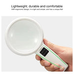 Handliches HD-Leselicht mit LED-Licht Leselupe und Wartungsvergrößerungsglas für Senioren, 95mm 10-fach, 110mm 30-fach Doppel-Linse