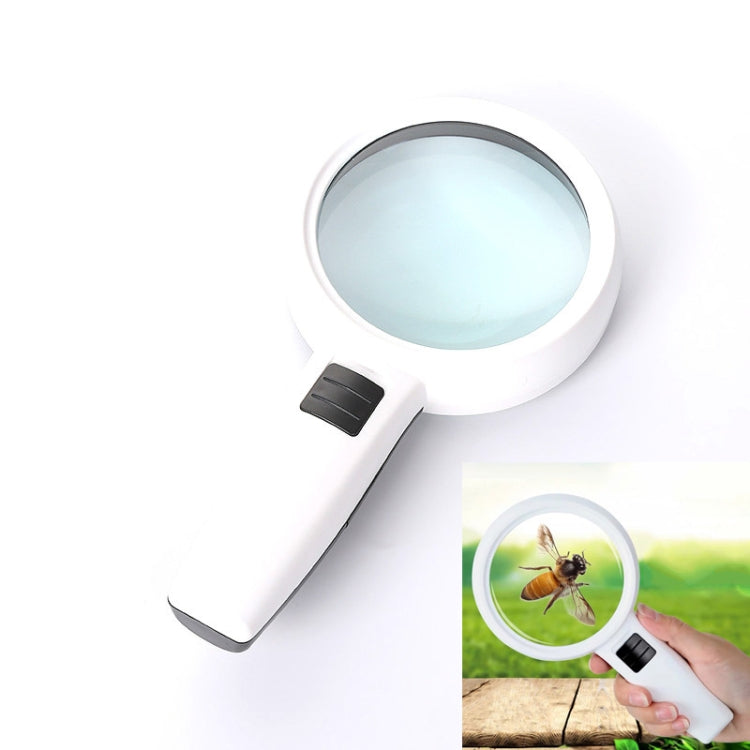 Handliches HD-Leselicht mit LED-Licht Leselupe und Wartungsvergrößerungsglas für Senioren, 95mm 10-fach, 110mm 30-fach Doppel-Linse