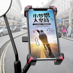 Elektrisches Fahrrad Handyhalter 360-Grad-Drehbarer Handyhalter Vier-Wege-Verstellbarer Halter für Motorrad, Lenker, Rückspiegel