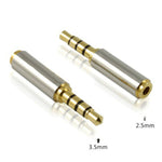 10 Stück 2,5 Vierstufiger Revolution-zu-3,5 Weiblicher Adapter für Mobiltelefon-Headset