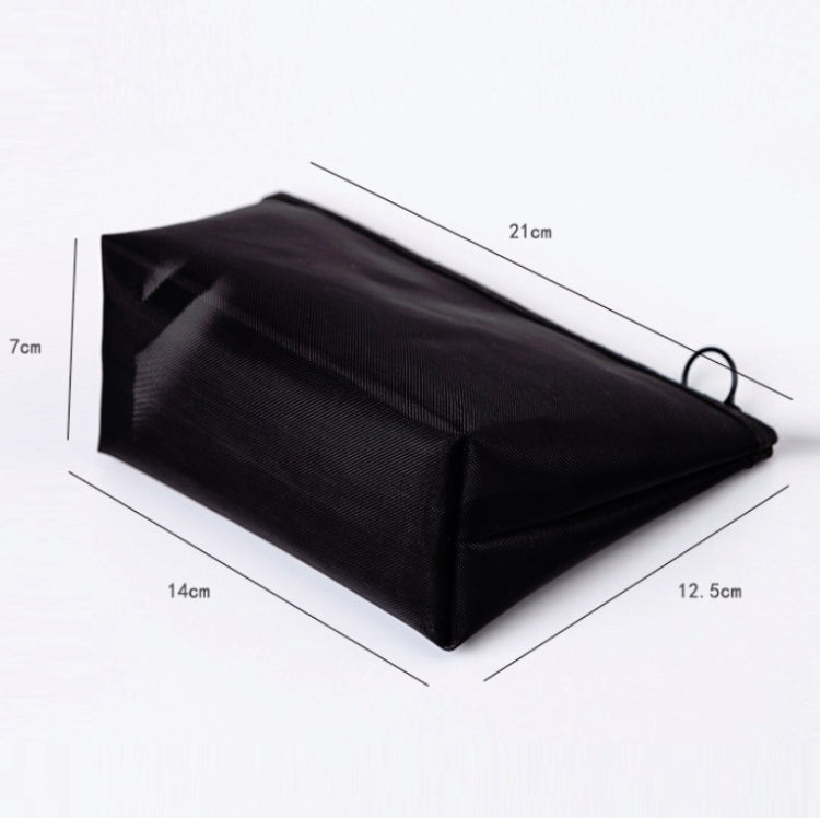 Schwarz Transparentes Mesh-Kosmetiktäschchen, dreiteiliges Set, große Kapazität, Reise-Kosmetik-Aufbewahrungstasche, dreiteiliges Aufbewahrungstaschen-Set