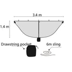 Separates Moskitonetz für Hängematten, Outdoor-Hängematten-Moskitonetz und ohne Hängematte, Schwarz, Grau, Grün, Blau