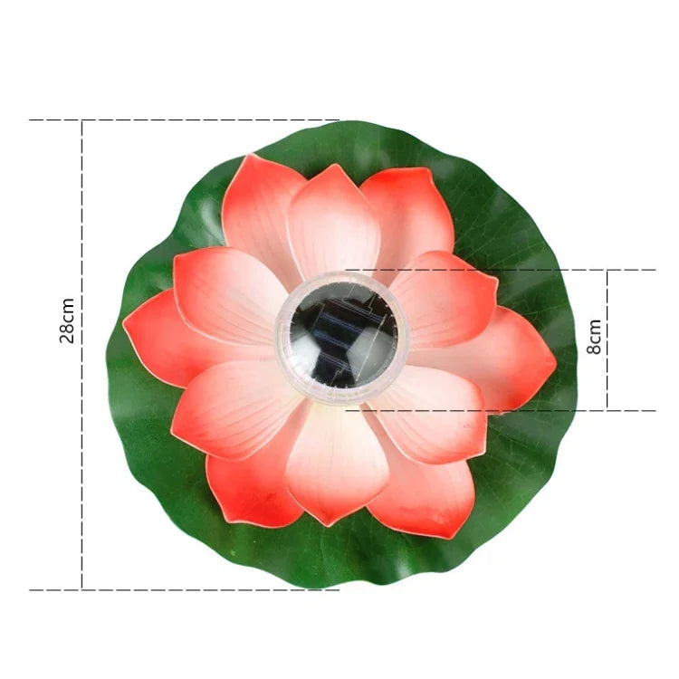 Solar-Schwimmlicht für den Außenbereich, wasserdicht, für Garten und Hof, Lotuslicht, Pink, Hellgelb, Weiß, Lila, Rot