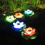 Solar-Schwimmlicht für den Außenbereich, wasserdicht, für Garten und Hof, Lotuslicht, Pink, Hellgelb, Weiß, Lila, Rot
