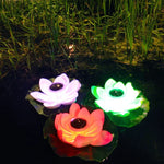 Solar-Schwimmlicht für den Außenbereich, wasserdicht, für Garten und Hof, Lotuslicht, Pink, Hellgelb, Weiß, Lila, Rot