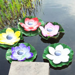 Solar-Schwimmlicht für den Außenbereich, wasserdicht, für Garten und Hof, Lotuslicht, Pink, Hellgelb, Weiß, Lila, Rot