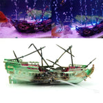 Aquarium-Fischbecken-Landschaftsdekorations-Sauerstoff-verbesserndes Spielzeug verfaultes Schiffswrack, Spielzeug verfaultes Schiffswrack