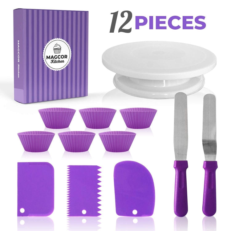 Kuchen-Drehscheiben-Set, Dekorationstisch, Dekorationsmund, Silikonbeutel, Backen, DIY-Kombination, 6-teiliges Set, 12-teiliges Set, 60-teiliges Set