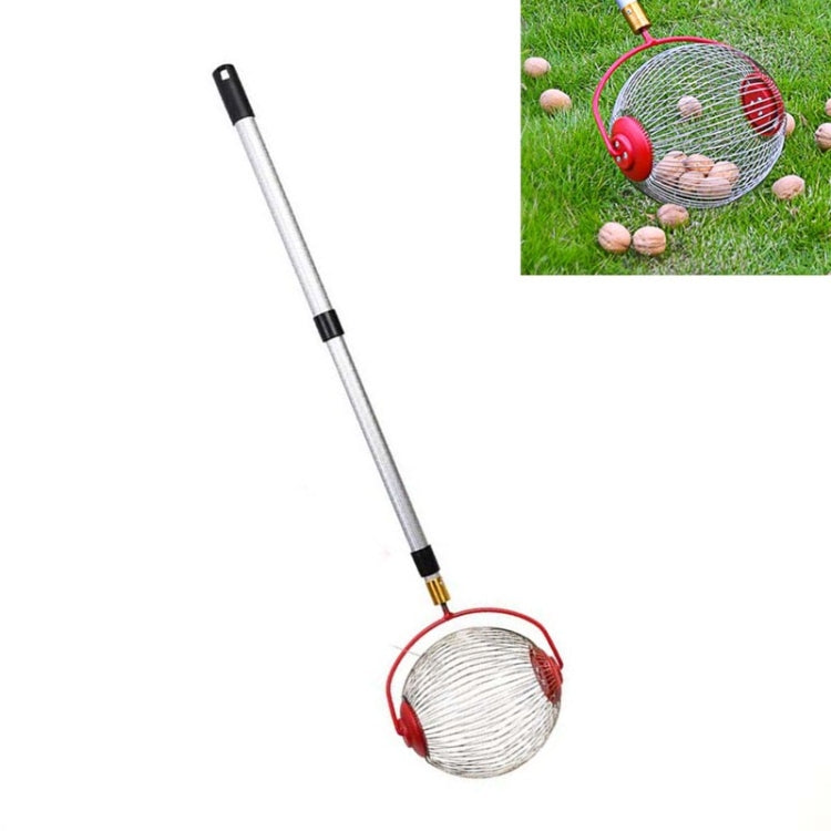 Gartengeräte Nuss-Sammler Obstpflücker Walnuss-Pflücker Kastanienpflücker, Teleskopstange+Kleine Rollenscheibe, Teleskopstange+Große Rollenscheibe