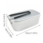 Outdoor Reise Camping Camping Lunchbox Tragbare faltbare Aluminium Lunchbox Retro Lunchbox Klein, Kleine normale Lunchbox, Lunchbox und Dämpfeinsatz