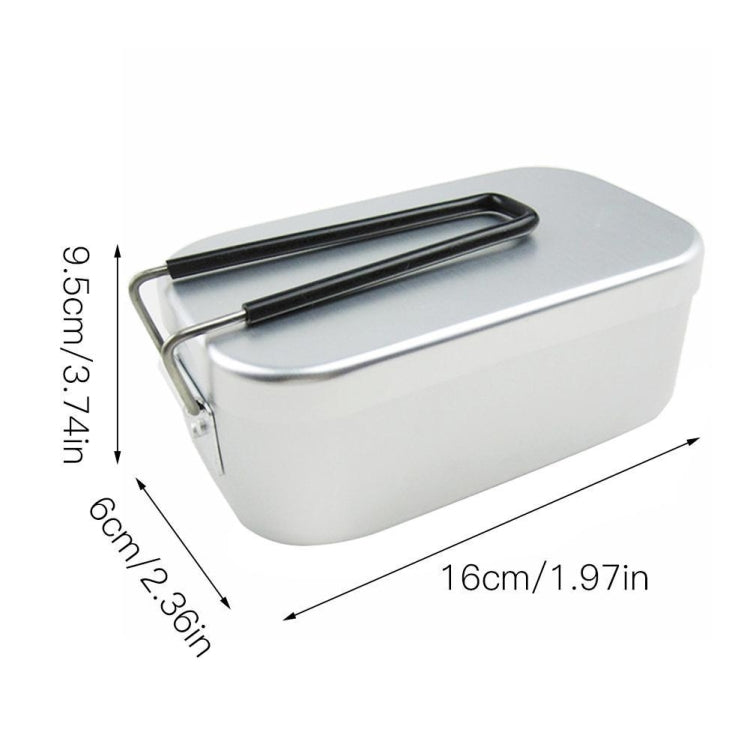 Outdoor Reise Camping Camping Lunchbox Tragbare faltbare Aluminium Lunchbox Retro Lunchbox Klein, Kleine normale Lunchbox, Lunchbox und Dämpfeinsatz