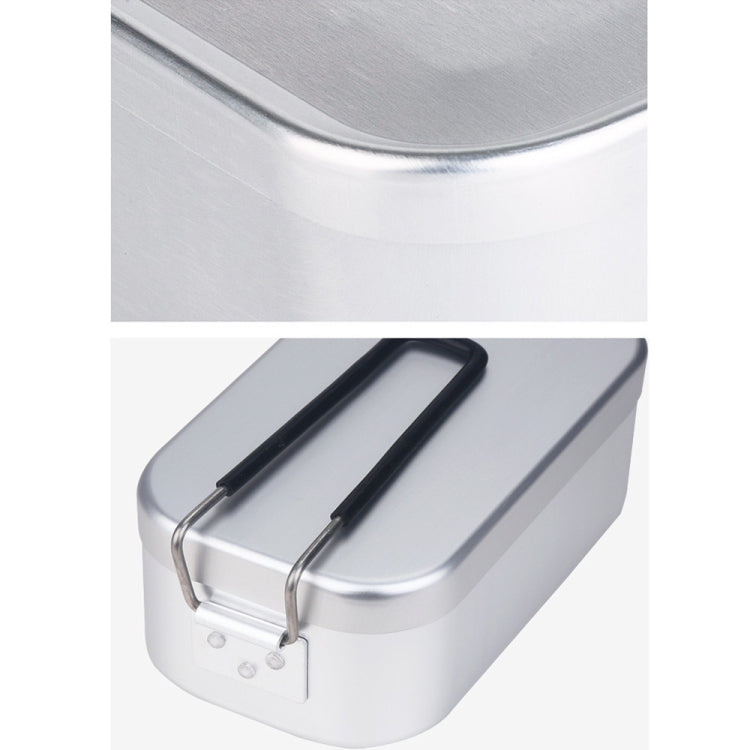 Outdoor Reise Camping Camping Lunchbox Tragbare faltbare Aluminium Lunchbox Retro Lunchbox Klein, Kleine normale Lunchbox, Lunchbox und Dämpfeinsatz